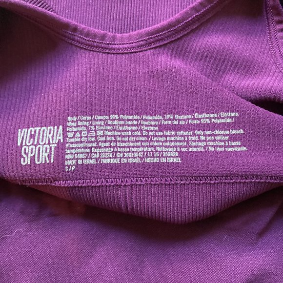 🟡SOLD🟡Victoria's Secret Sport Ribbed High Neck Sports Bra Size S - Picture 3 of 3